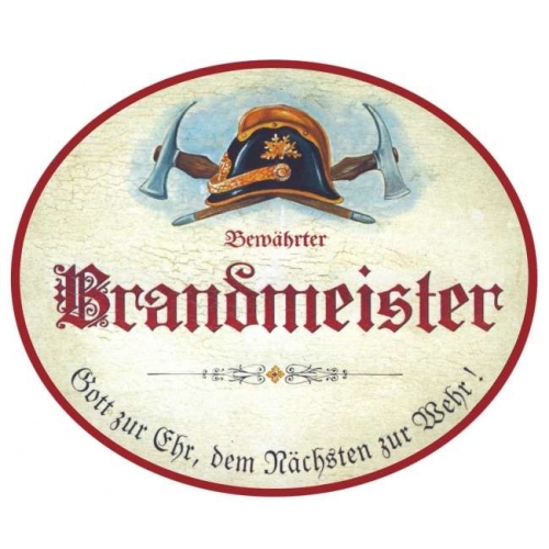 Brandmeister nostalgieschild - brandmeister,