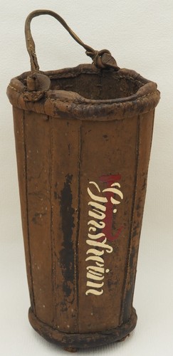 Antiker leder feuerlöscheimer - antiker,