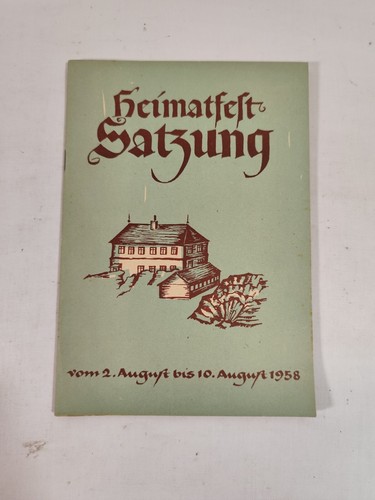 Heft heimatfest satzung 1958 - heimatfest,