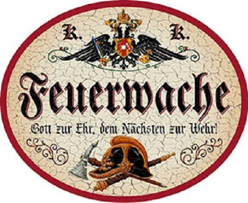 Feuerwache nostalgieschild - +,